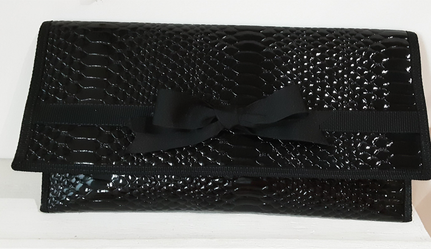 Black midnight clutch
